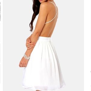 Lulu's Exclusive Backless Ivory Dress Small